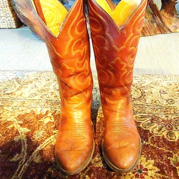 Justin Cowboy Boots Style 1697 size 9 1/2 D - Picture 7 of 7